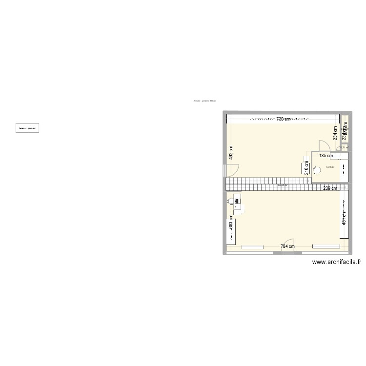 PAFUMERIE. Plan de 4 pièces et 68 m2