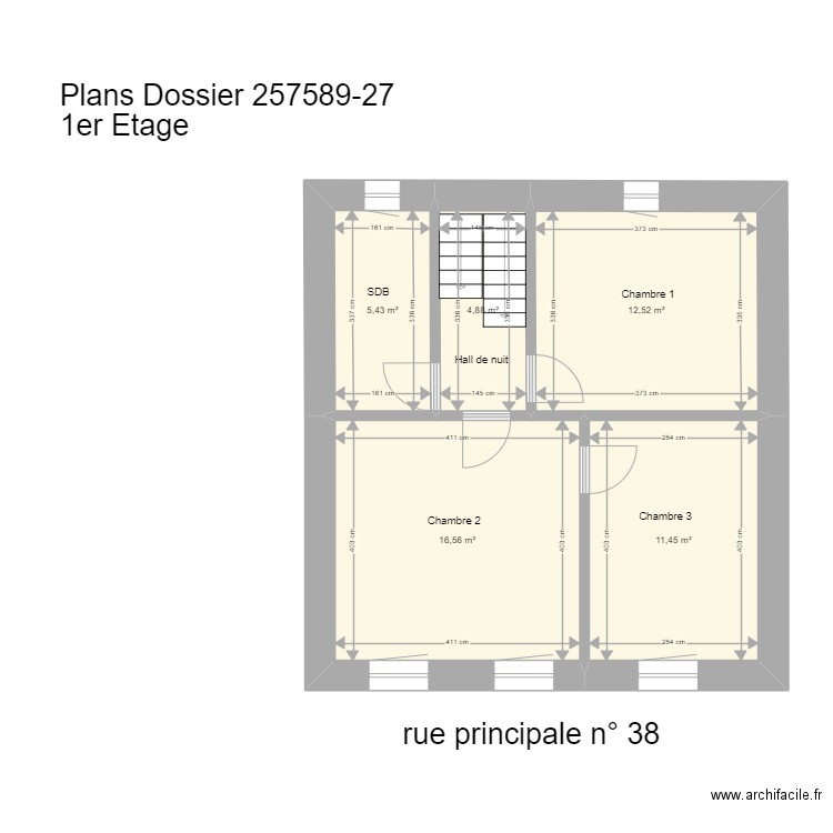 principale 38 ambly 1er. Plan de 5 pièces et 51 m2