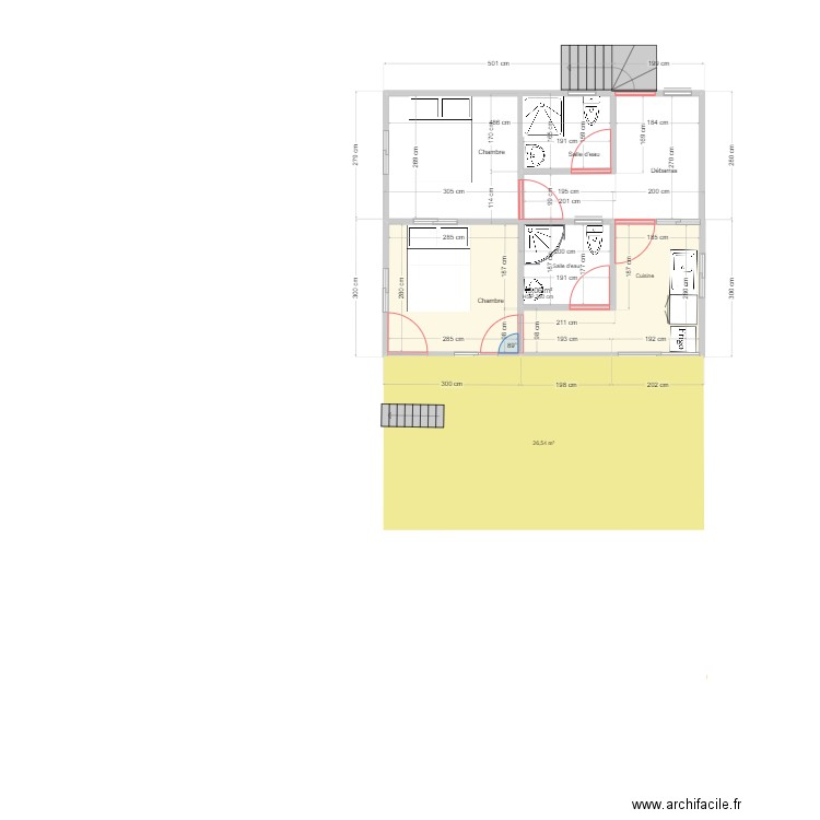 reprise plan rurutu. Plan de 1 pièce et 15 m2