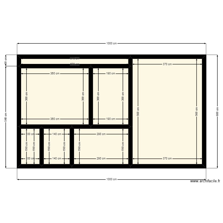 Plan de terrain 10mx6m Client 36 15 44 43. Plan de 7 pièces et 49 m2