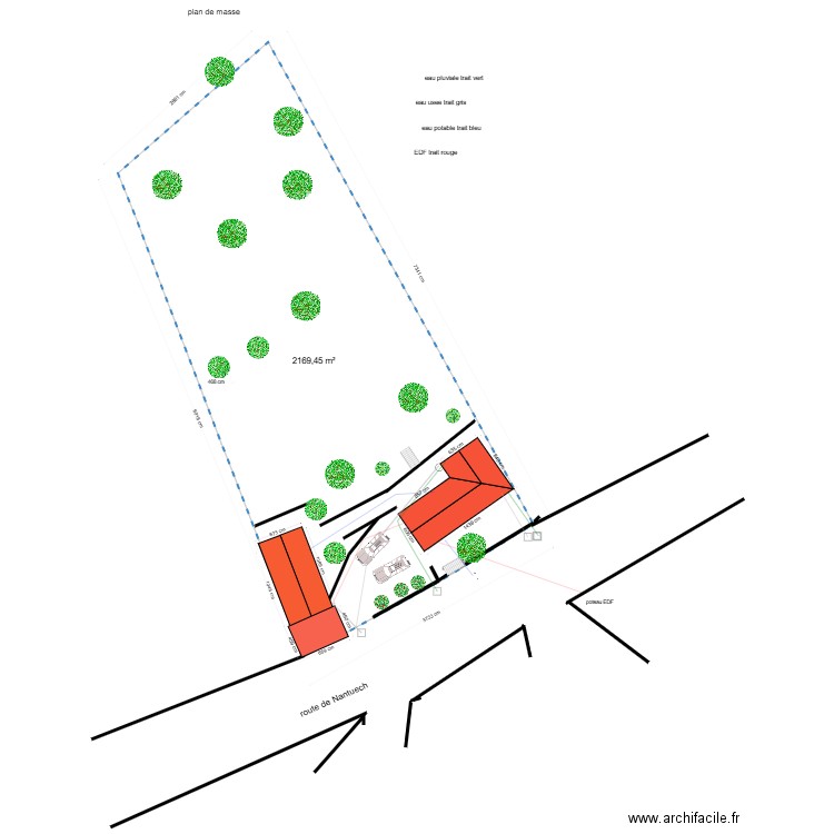 plan de masse22. Plan de 3 pièces et 144 m2