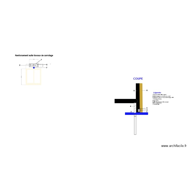 Menil1. Plan de 1 pièce et 1 m2