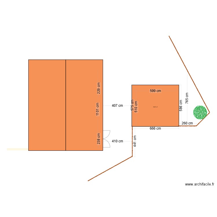 EBAUCHE GARAGE. Plan de 1 pièce et 29 m2