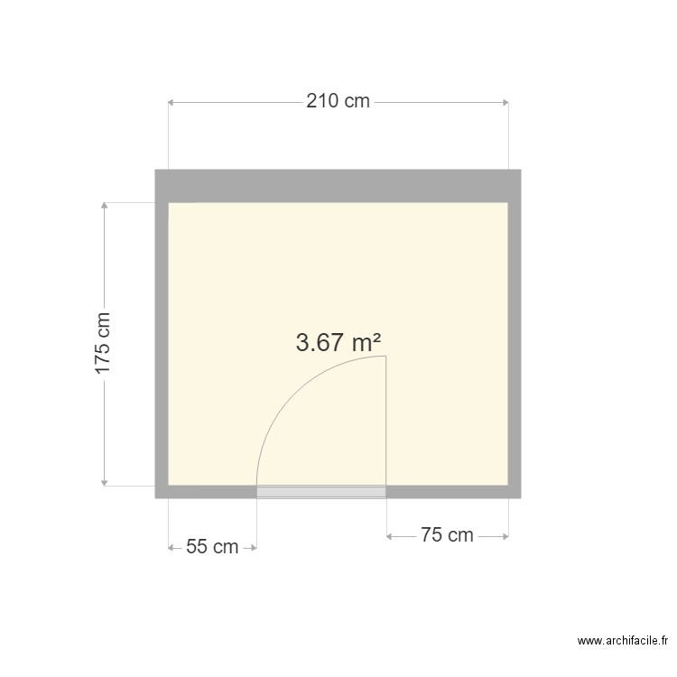 VIE. Plan de 1 pièce et 4 m2