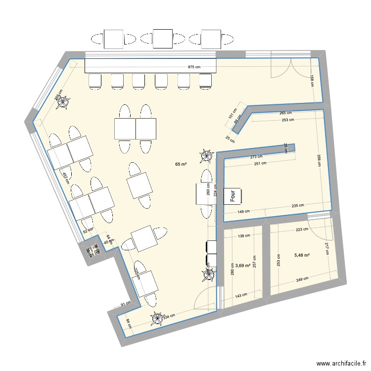 BUN'SO. Plan de 4 pièces et 74 m2