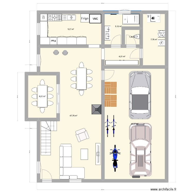 Etage 2 - 3. Plan de 8 pièces et 132 m2