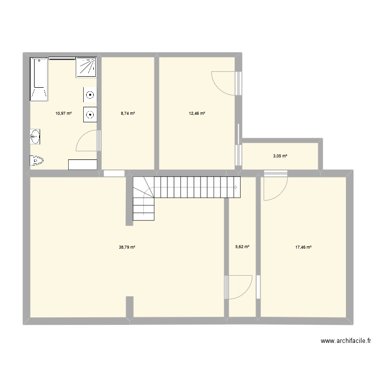 maison. Plan de 7 pièces et 97 m2