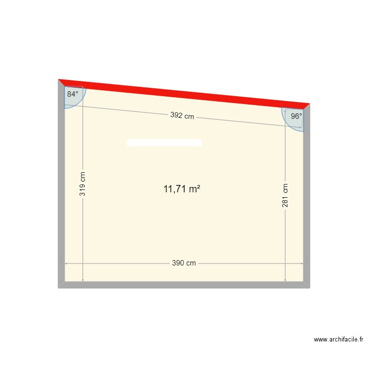 garage . Plan de 1 pièce et 12 m2