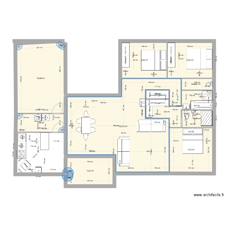 CHARVO092024. Plan de 11 pièces et 120 m2