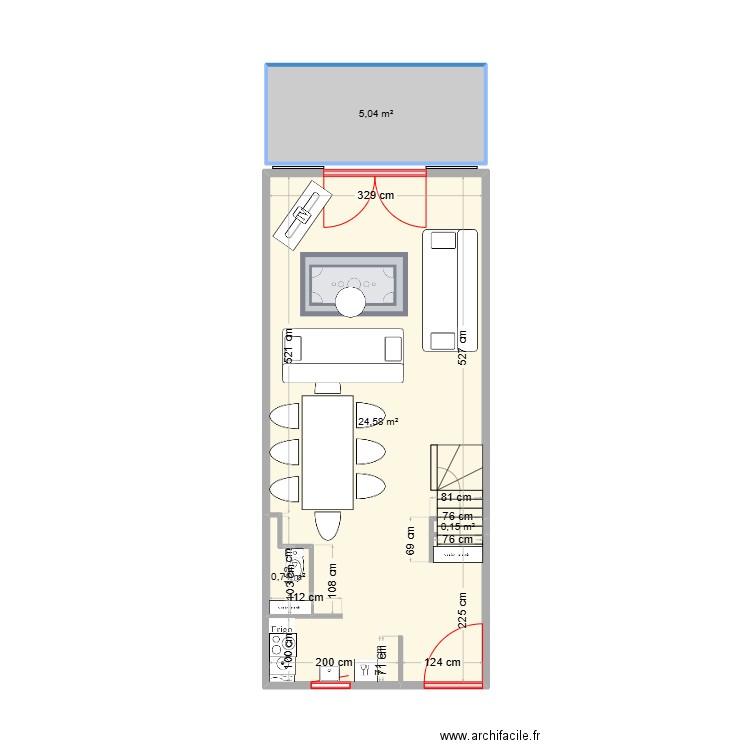 ANG2025. Plan de 4 pièces et 30 m2