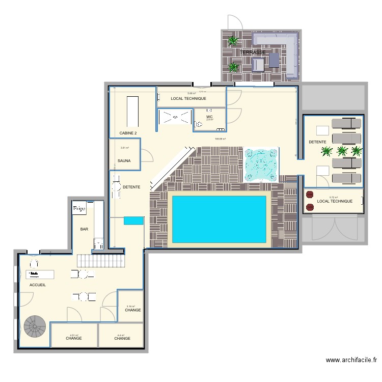 Spa BO AVEC TRAVAUX. Plan de 0 pièce et 0 m2