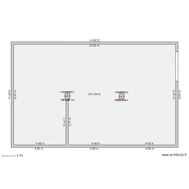 maison 100m² avec mur de 40 - SSol. Plan de 0 pièce et 0 m2