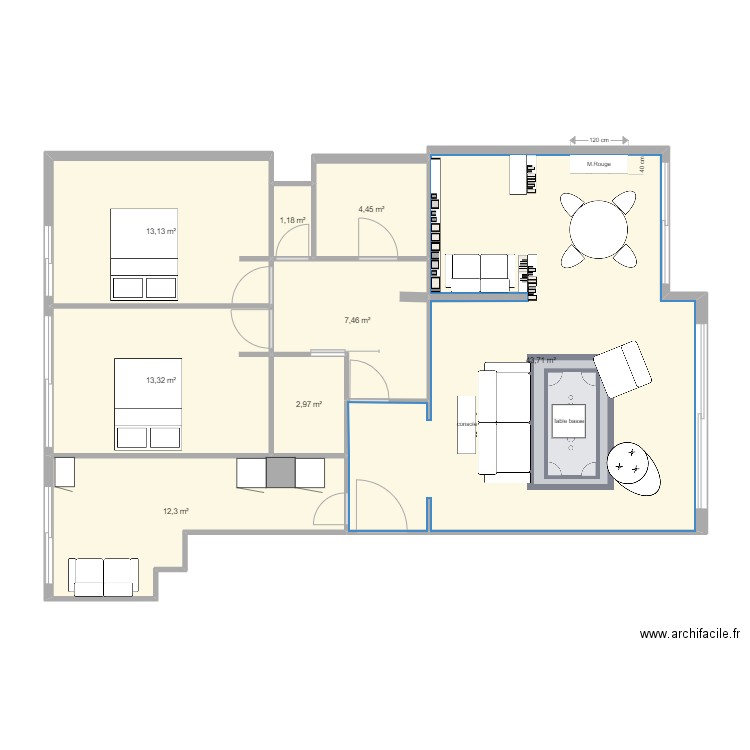 Appart Sceaux - INITIAL. Plan de 0 pièce et 0 m2