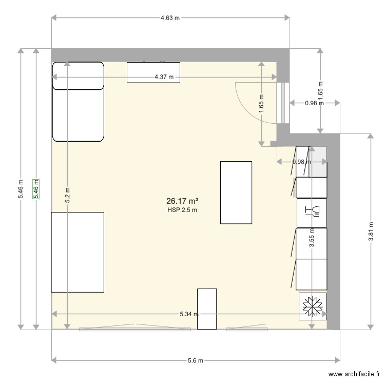 salon. Plan de 0 pièce et 0 m2