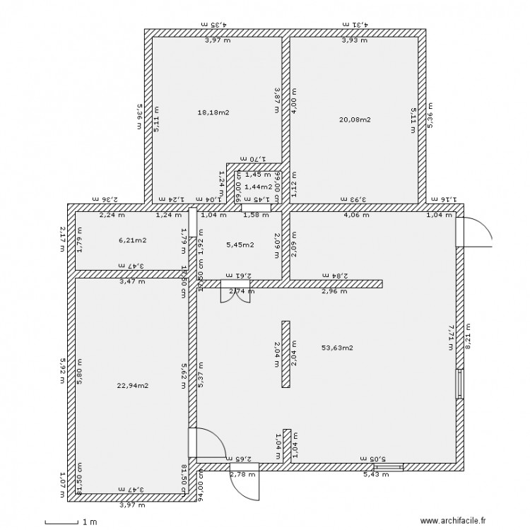 maison cube. Plan de 0 pièce et 0 m2