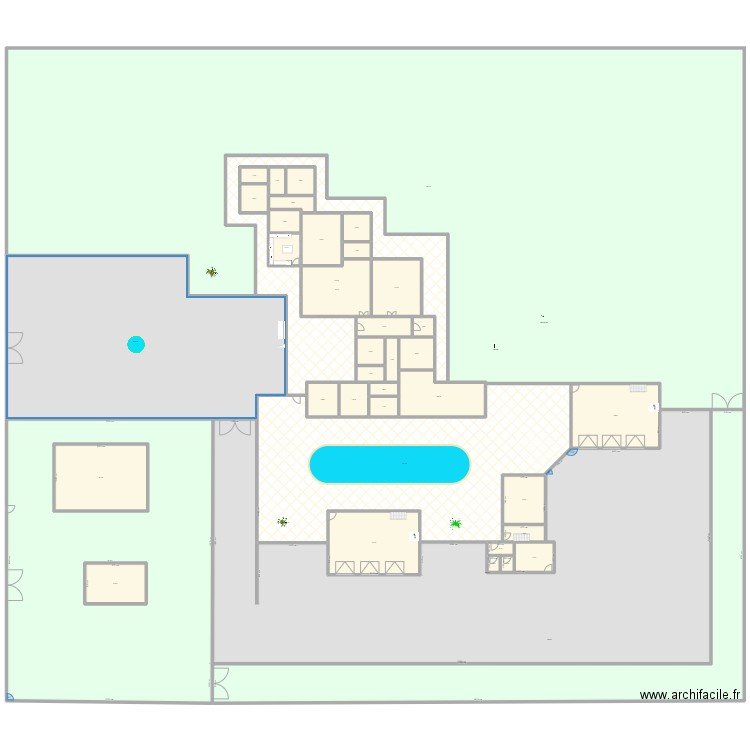 TAMAN . Plan de 40 pièces et 8395 m2