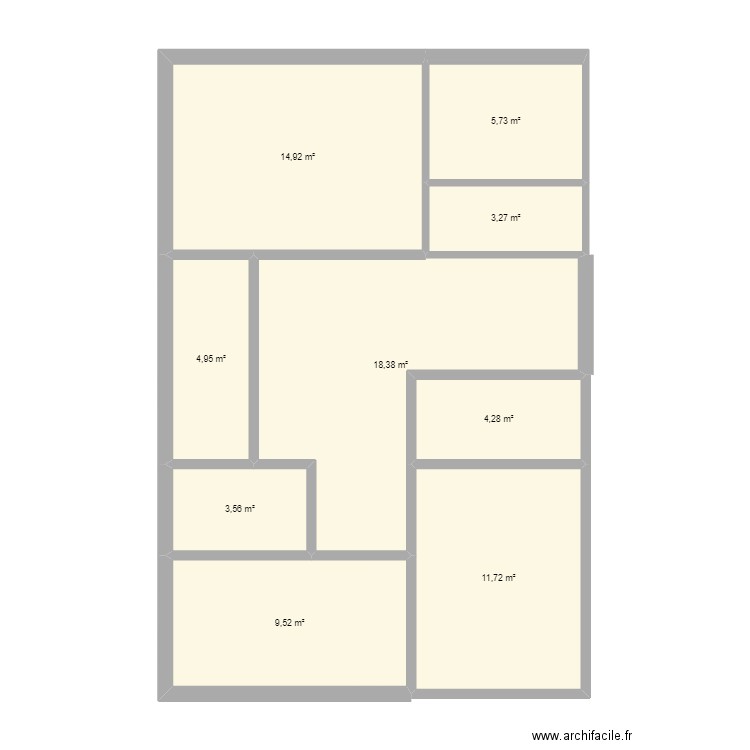 MAISON VILLENAVE R+1. Plan de 9 pièces et 76 m2