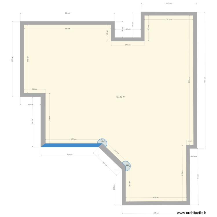 cotation exterieur. Plan de 0 pièce et 0 m2