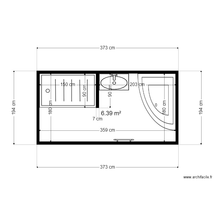 sdb ep. Plan de 0 pièce et 0 m2