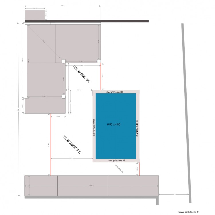 Terrasse IPé piscine pool bar en L 3006. Plan de 0 pièce et 0 m2