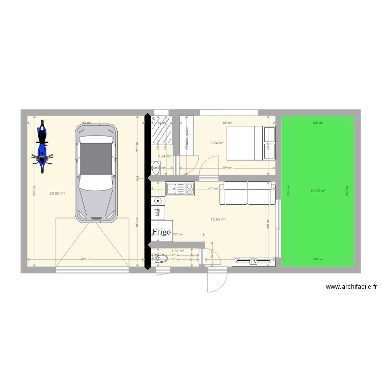 t1v2. Plan de 0 pièce et 0 m2