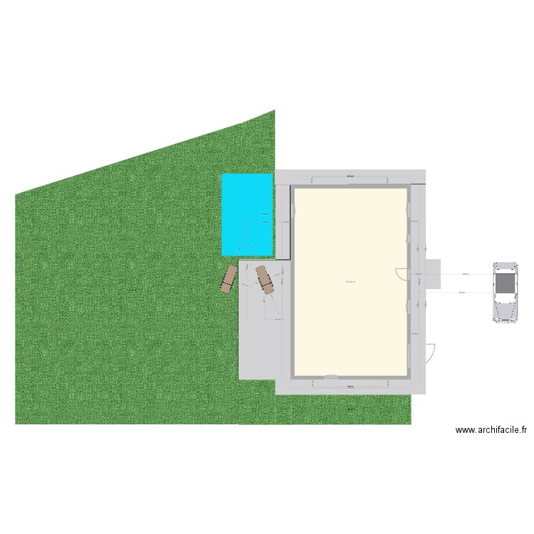 maison 01. Plan de 1 pièce et 96 m2