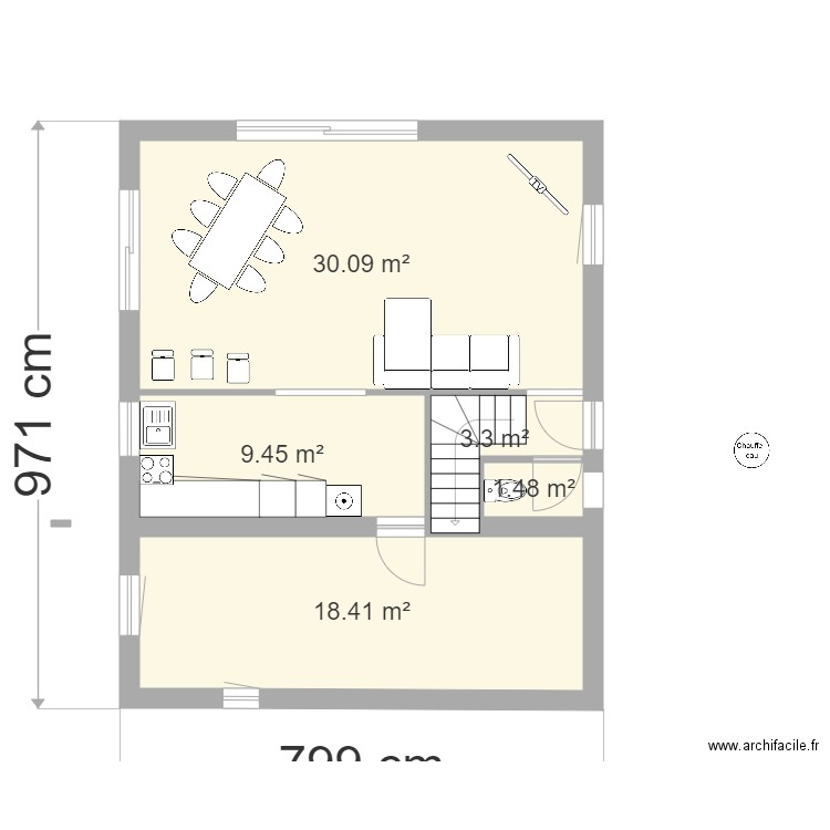 Riquebonne chambre RDC 2 garage . Plan de 0 pièce et 0 m2