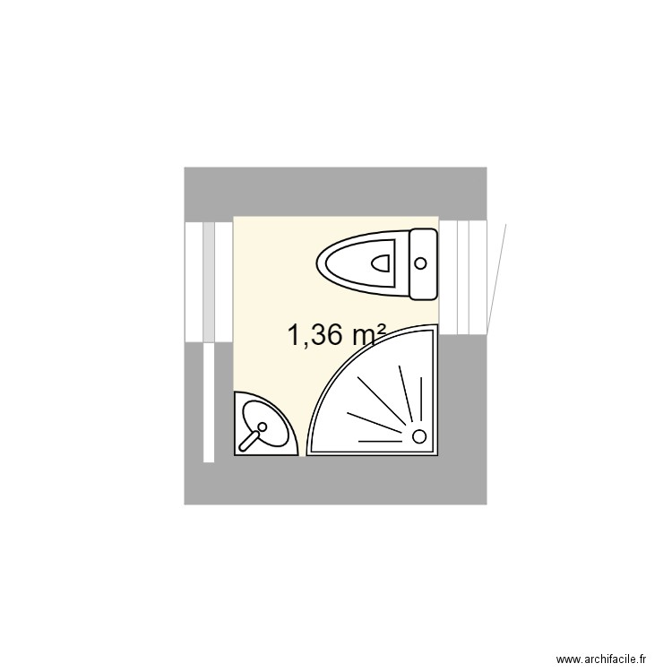 toilette é. Plan de 0 pièce et 0 m2