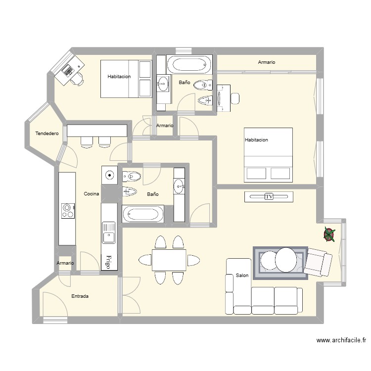 Gran Vía de Hortaleza 5 planta 3 A. Plan de 0 pièce et 0 m2