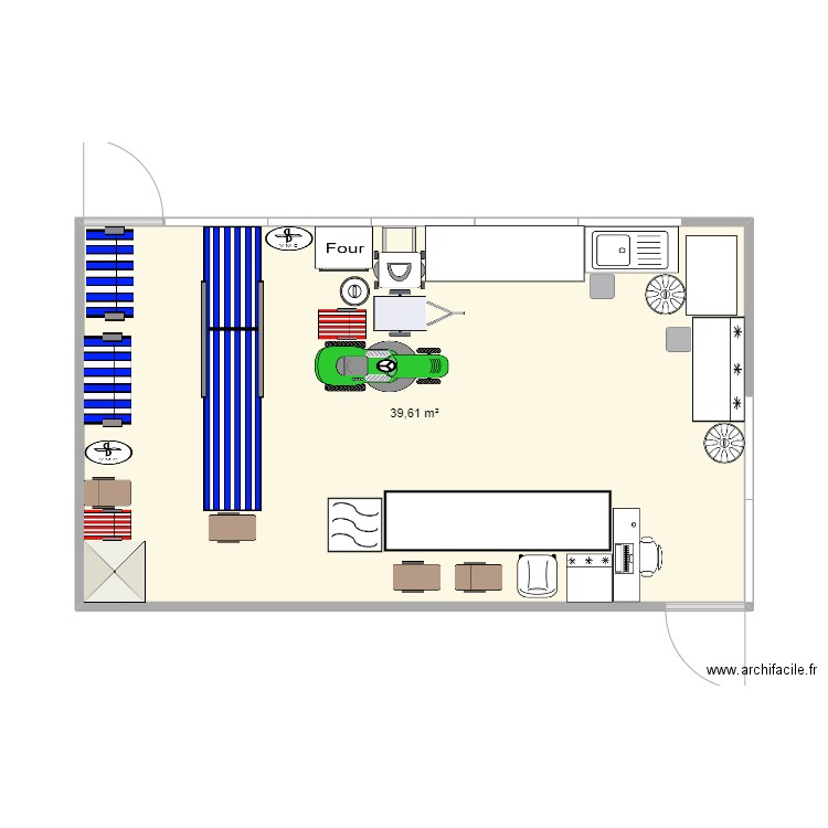 Local de La Briquerie. Plan de 1 pièce et 40 m2