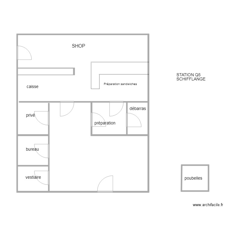 STATION Q8 SCHIFFLANGE. Plan de 0 pièce et 0 m2