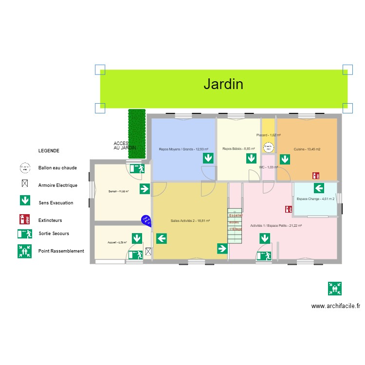 LPP 1. Plan de 17 pièces et 184 m2