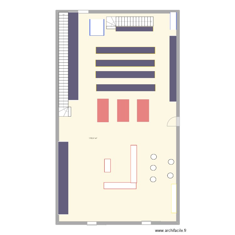 MONOPRIX MAGARET. Plan de 1 pièce et 177 m2