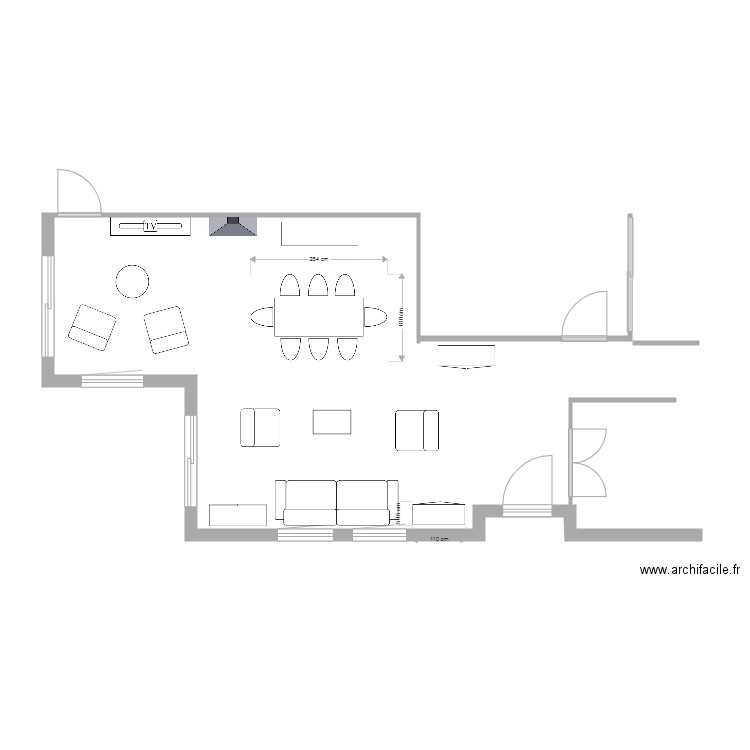 maison salon 1. Plan de 0 pièce et 0 m2