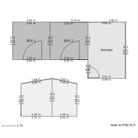 Plan box chevaux et remise.