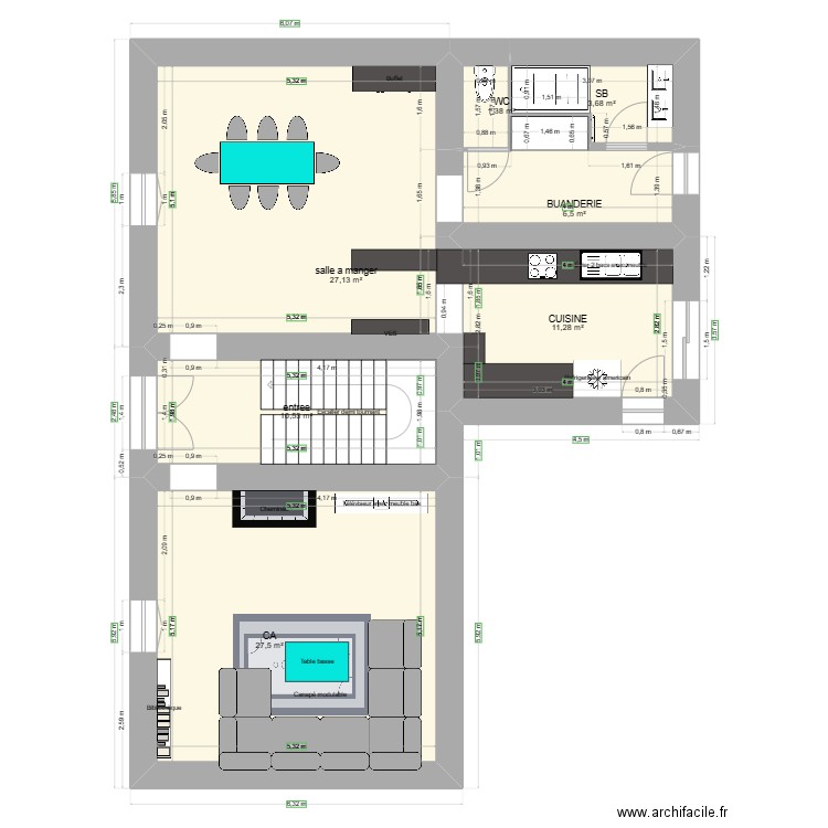 plan rdc letizia. Plan de 25 pièces et 354 m2