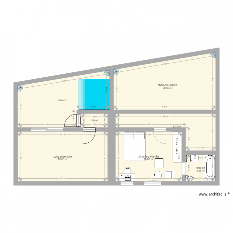 plan haut. Plan de 0 pièce et 0 m2