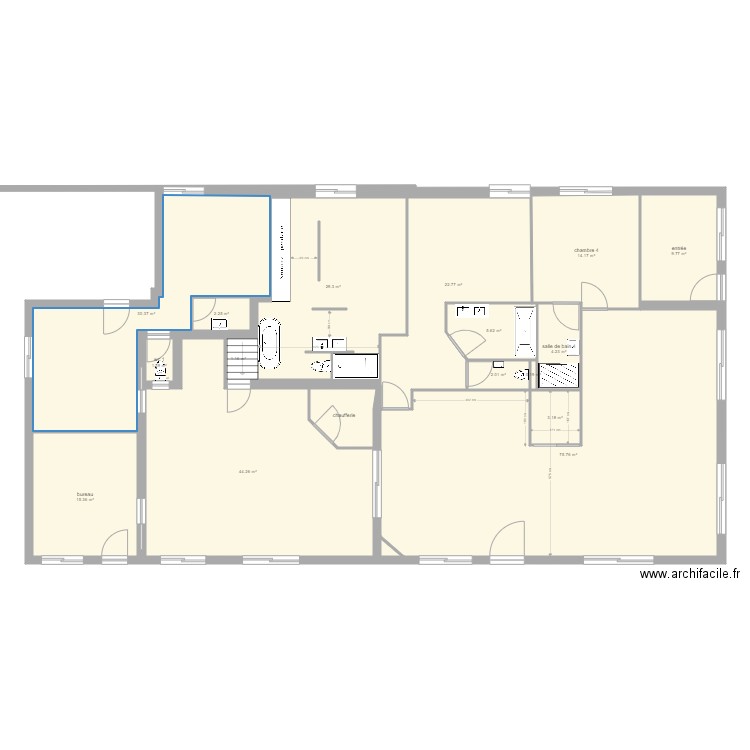 villa Garrix v4. Plan de 18 pièces et 266 m2