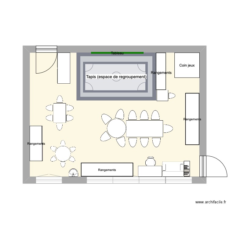 Classe maternelle. Plan de 0 pièce et 0 m2