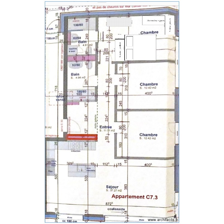 Mezzanine - chambres aménagement 3. Plan de 0 pièce et 0 m2