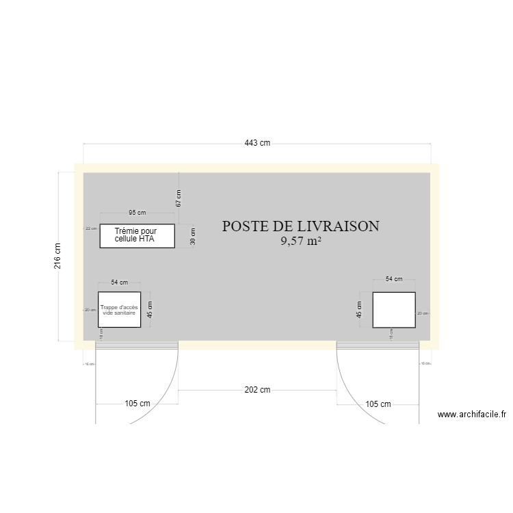 PDL Génie civil. Plan de 1 pièce et 10 m2