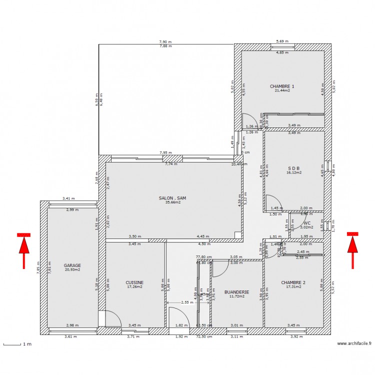 Rez  de  Chaussez. Plan de 0 pièce et 0 m2