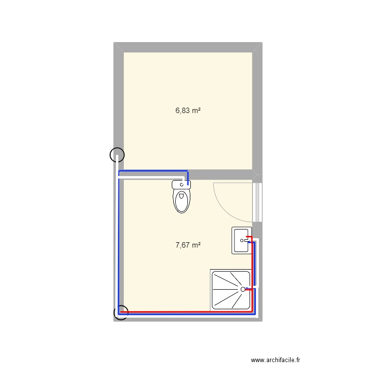 plomberie. Plan de 0 pièce et 0 m2