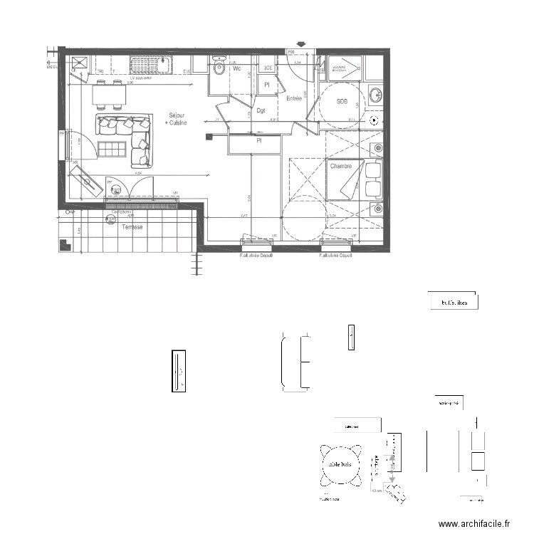 bois dore 214. Plan de 0 pièce et 0 m2