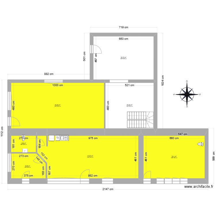 PLAN RDC COLLOREC 2. Plan de 7 pièces et 198 m2