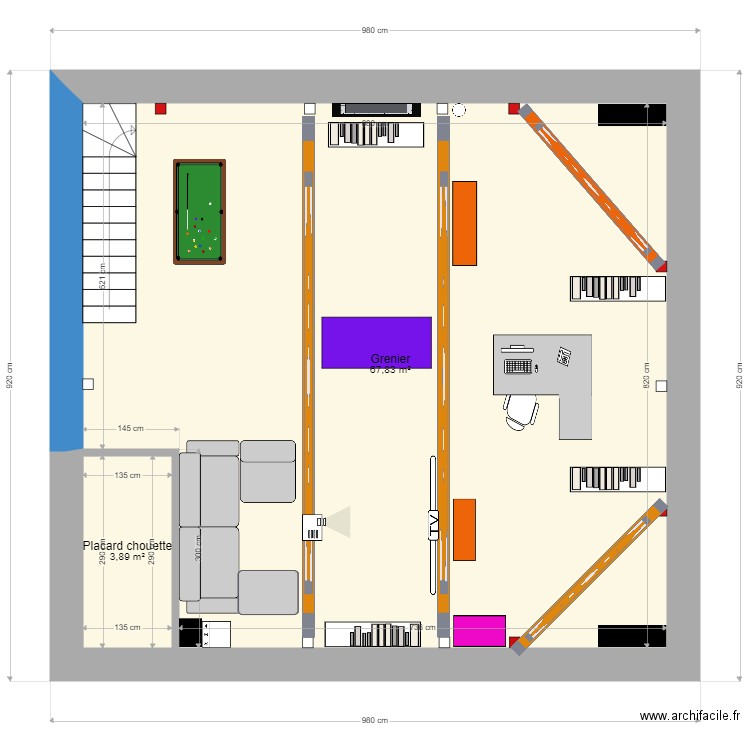 Plan Moulin Grenier. Plan de 0 pièce et 0 m2