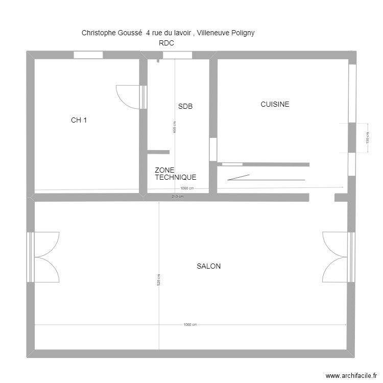 RDC. Plan de 0 pièce et 0 m2