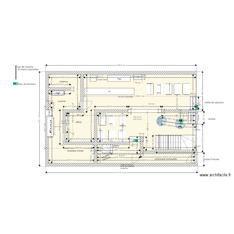 REZ DE CHAUSSE. Plan de 0 pièce et 0 m2