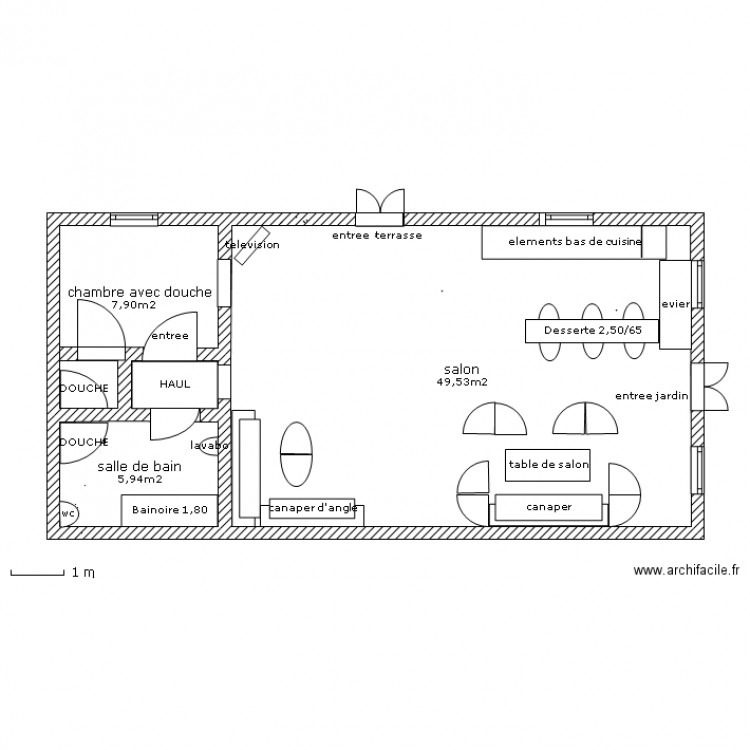 studio ameneger. Plan de 0 pièce et 0 m2