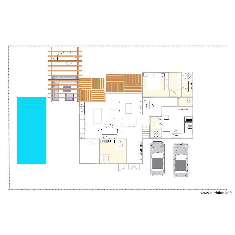 maison rdc 2. Plan de 0 pièce et 0 m2